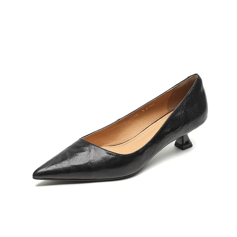Sarah | Refined Pointed Toe Leather Pumps