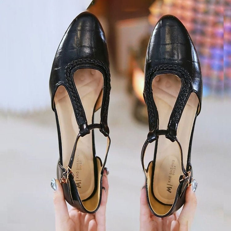 Estelle | Retro Leather Flats