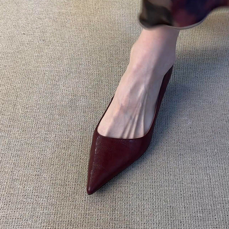 Sarah | Refined Pointed Toe Leather Pumps