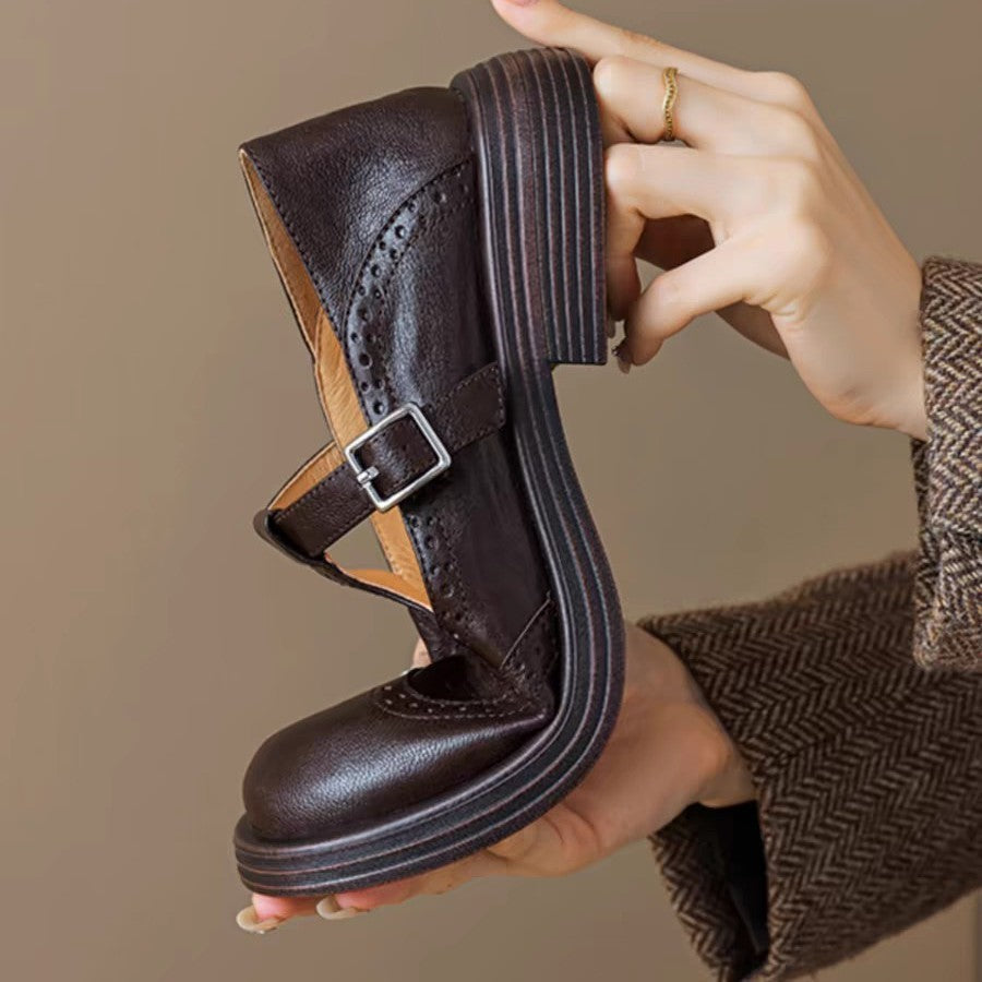 Nancy | Retro-Inspired Leather Shoes