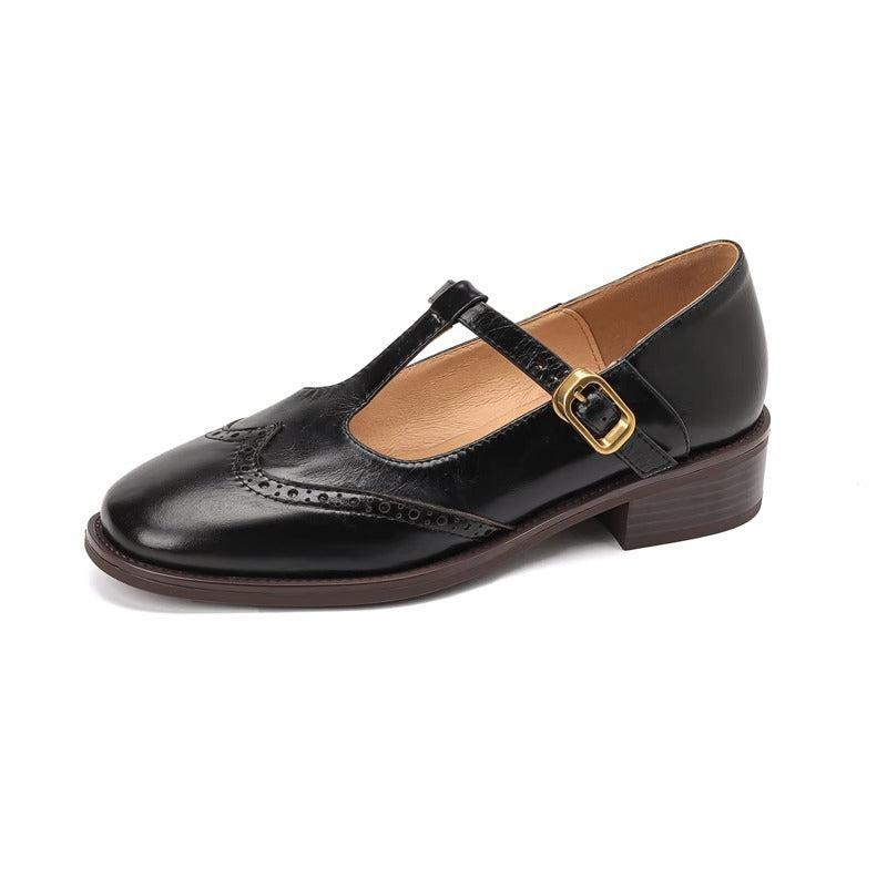 Miana | Polished T-Strap Mary Janes