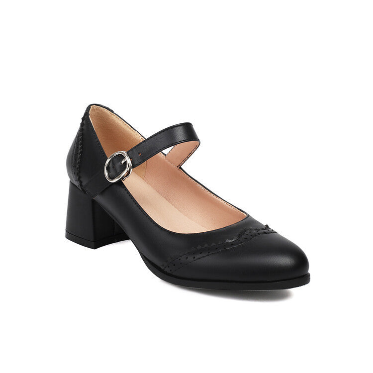 Dorka | High-Heeled Leather Shoes With Buckle