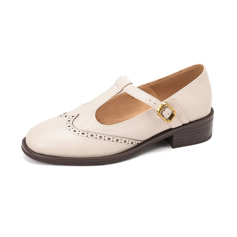 Miana | Polished T-Strap Mary Janes
