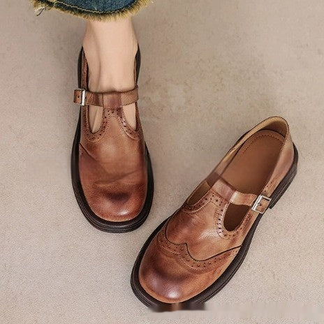 Nancy | Retro-Inspired Leather Shoes