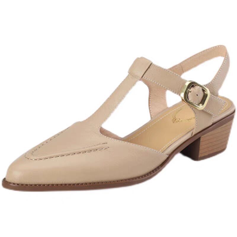 Gianna | Classic Buckle Leather Shoes