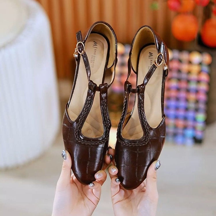 Estelle | Retro Leather Flats