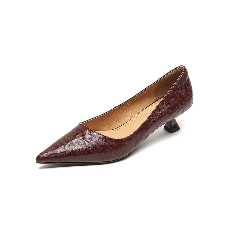 Sarah | Refined Pointed Toe Leather Pumps