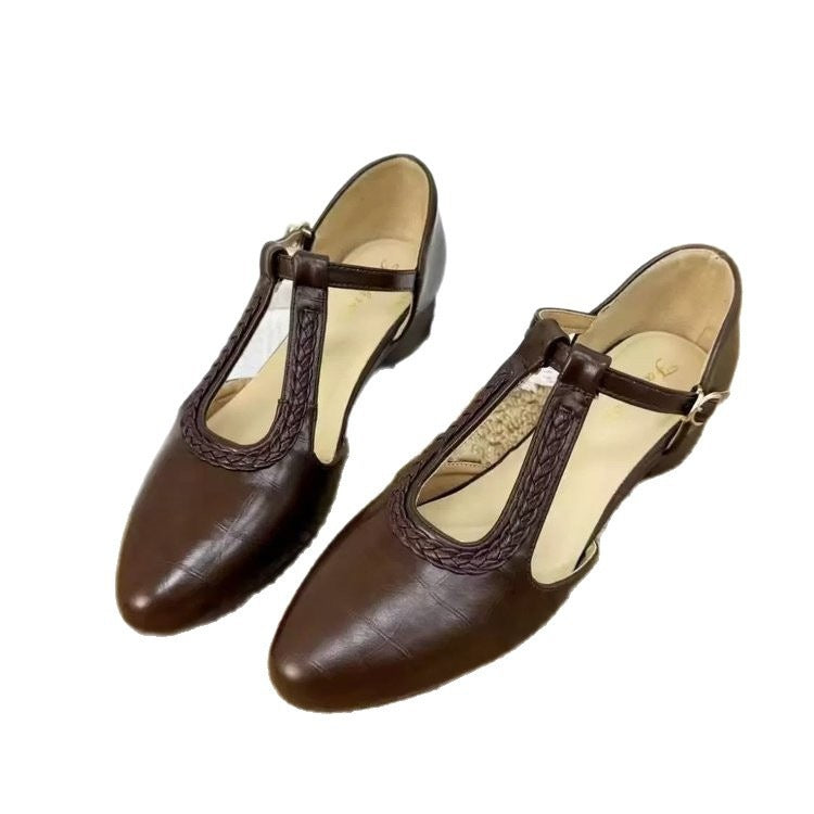 Estelle | Retro Leather Flats
