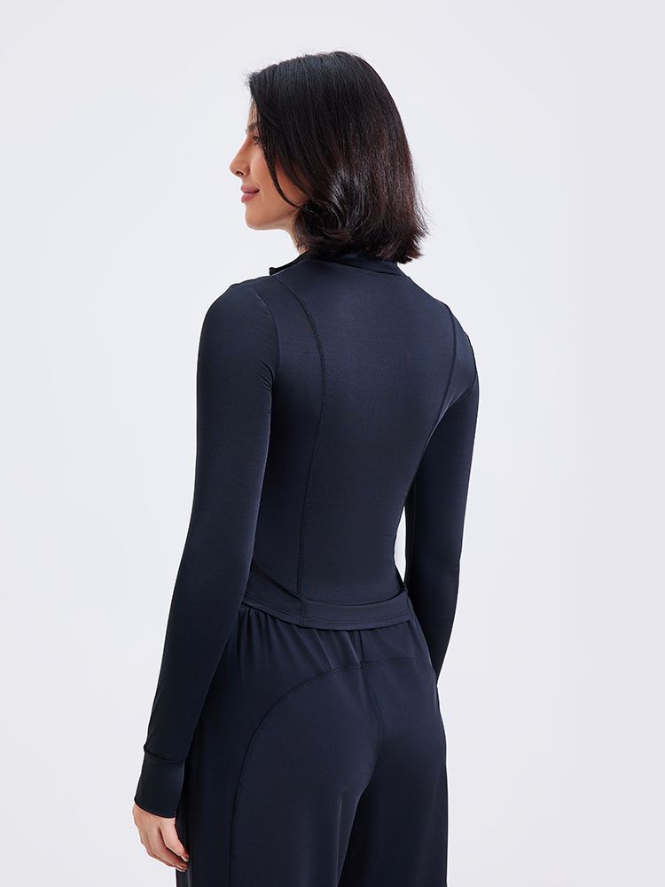 White Stand-up Collar Zip-up Wide-leg Pantsuit