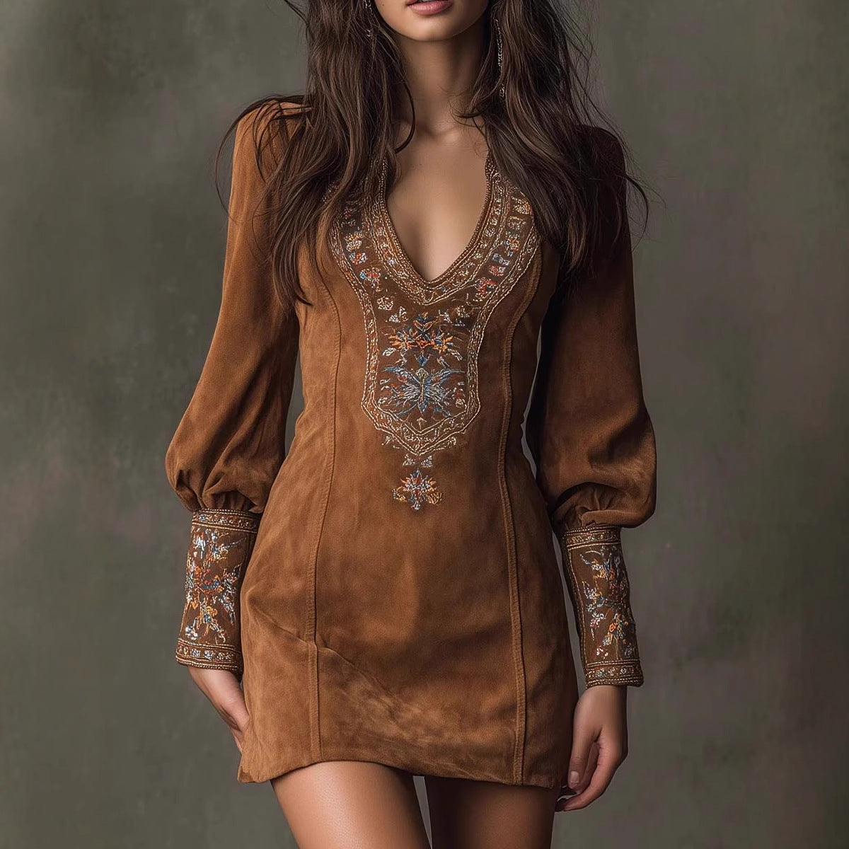 Hosanna™ Suede Mini Dress