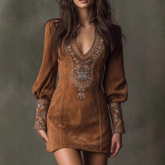 Hosanna™ Suede Mini Dress